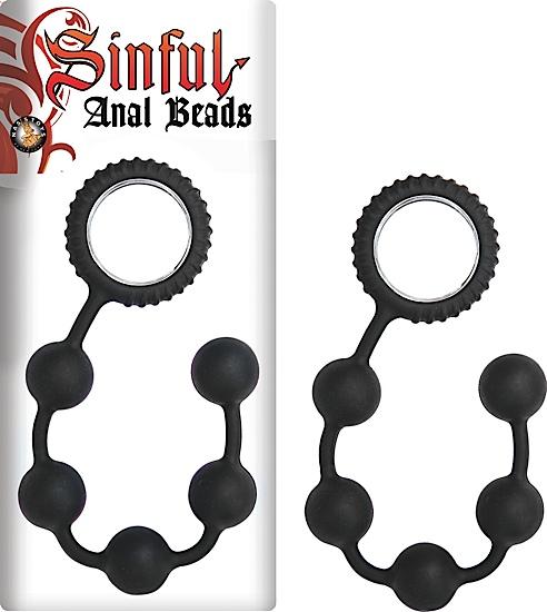 Sinful Anal Beads Black