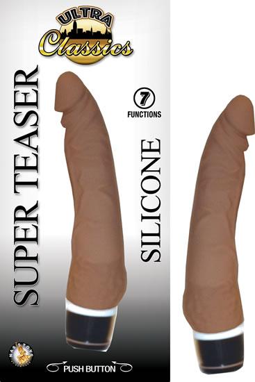 Ultra Classics Super Teaser Brown Vibrating Dildo