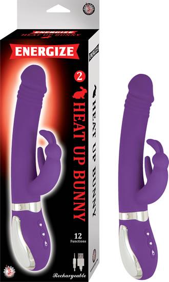 Energize Heat Up Bunny 2 Rabbit Vibrator Purple