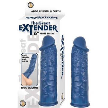 The Great Extender 6 inches Penis Sleeve Blue