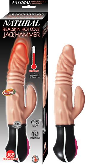 Natural Realskin Hot Cock Jackhammer Vibrator