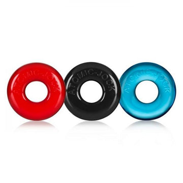 Oxballs Ringer 3 Pack Cock Rings Multi Colored