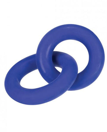 Hunkyjunk Duo Linked Cock &amp; Ball Rings Cobalt (net)