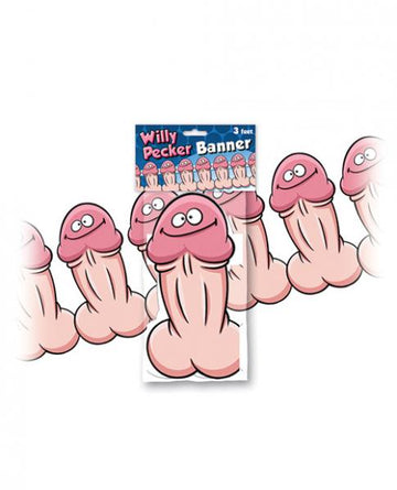 Willy Pecker Banner 3 Feet Decoration