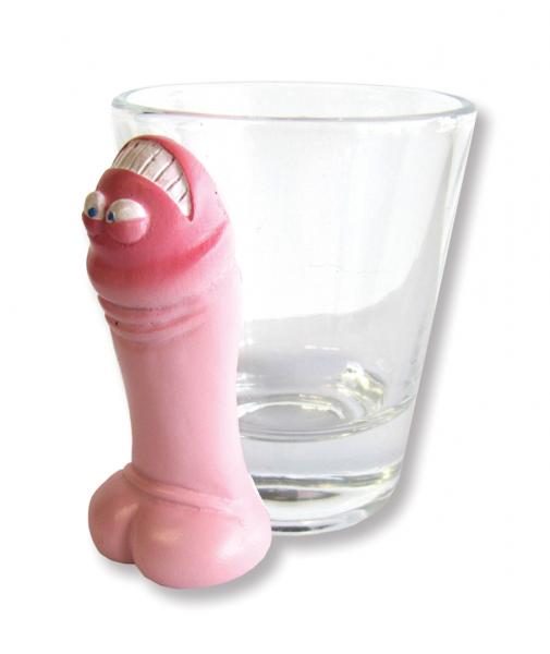 Vertical Pecker Shot Glass