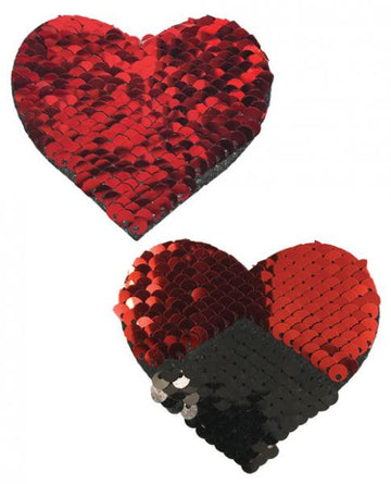 Pastease Sweety Red &amp; Black Color Changing Sequin Heart