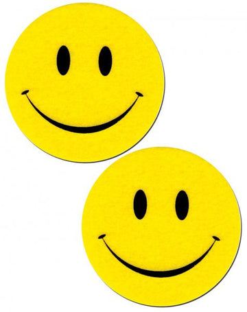 Smiley Face Yellow Pasties O/S