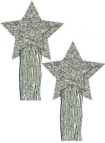 Star Tassel Silver Glitter Pasties O/S