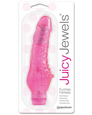 Juicy jewels fuschia fantasy vibrator - dark pink