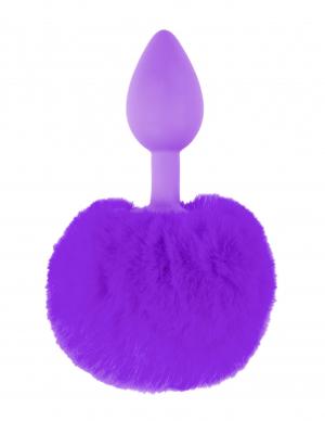 Neon Bunny Tail Plug Purple