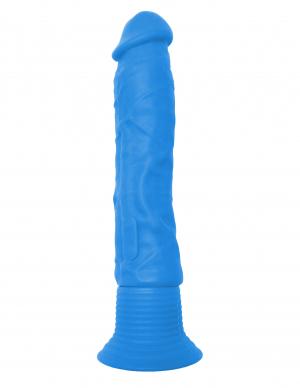 Neon Luv Touch Wall Banger Blue Vibrating Dildo