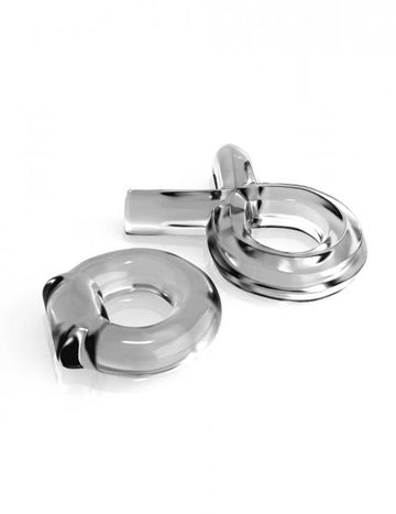 Classix Couples Cock Ring Set Clear 2 Pack