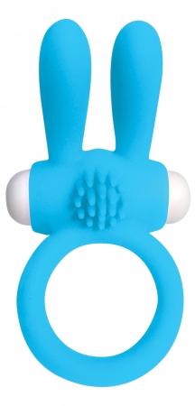 Neon Rabbit Ring Vibrator Blue