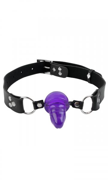 Penis Ball Gag Black O/S