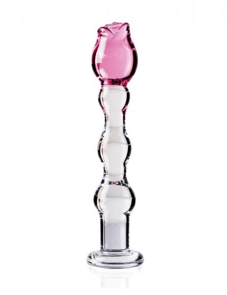 Icicles No.12 Pink Flower Glass Wand