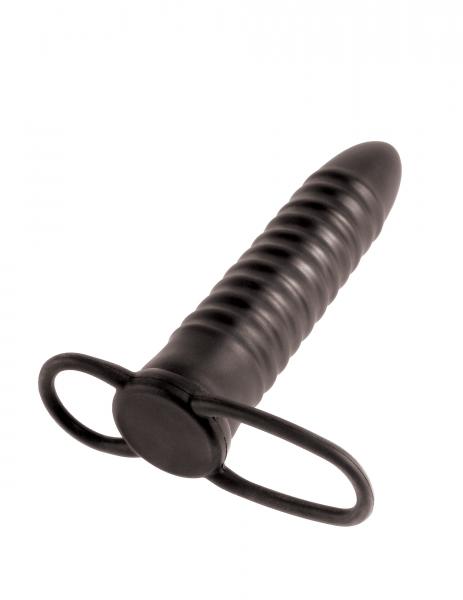 Fetish Fantasy Ribbed Double Trouble C Ring Black