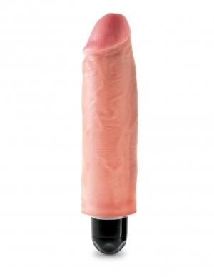 King Cock 6 inches Vibrating Stiffy Beige