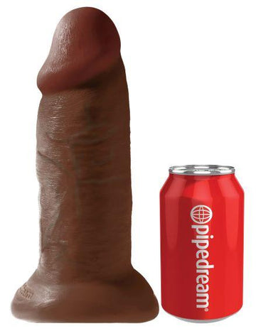 King Cock 10" Chubby Dildo - Brown