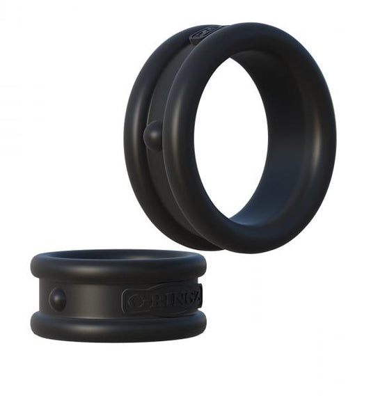 Fantasy C-Ringz Max Width Silicone Rings Black