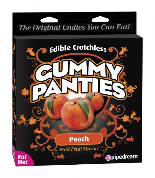 Edible Crotchless Gummy Panties Peach