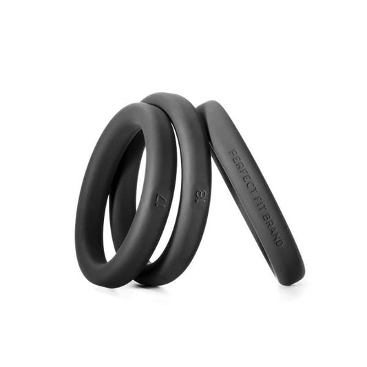 Xact-Fit Silicone Rings #17, #18, #19 Black