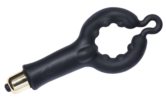 4US Vibrating Cock Ring Black