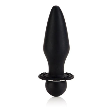 Booty Rider Silicone Vibrating Butt Plug Black