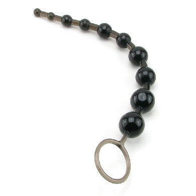 X 10 Beads Graduated Anal Beads 11 Inch - Black