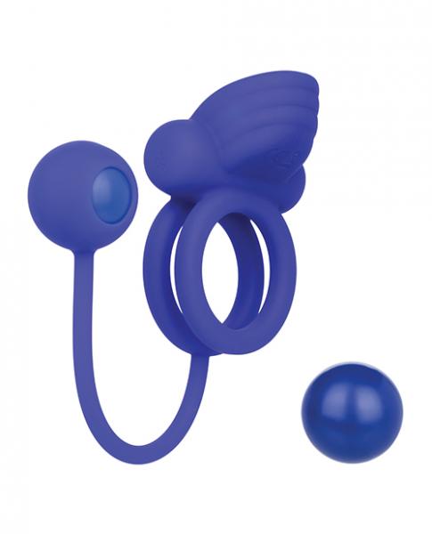 Dual Rockin Rim Enhancer Purple Vibrating Cock Ring