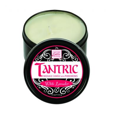 Tantric Soy Massage Candle W/PheromonesWhite Lavender