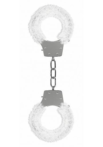 Ouch Pleasure Handcuffs Furry Cuffs White