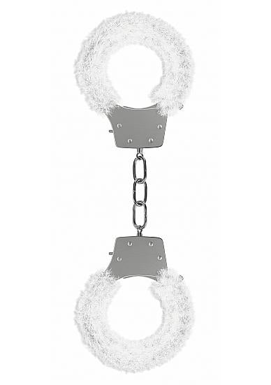 Ouch Pleasure Handcuffs Furry Cuffs White