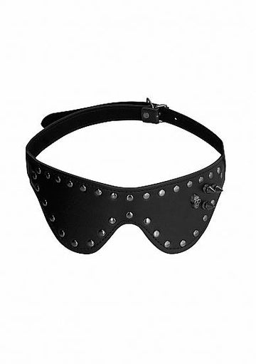 Ouch! Skulls &amp; Bones Eye Mask With Skulls and Spikes Black