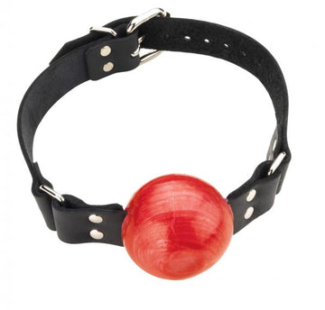 Large Ball Gag With Buckle 2 Inch - Red