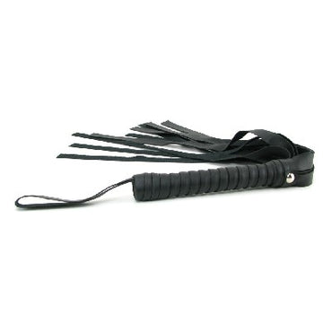 Faux Leather Flogger Black