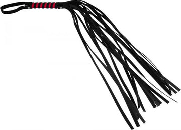 Sex &amp; Mischief Red and Black Stripe Flogger