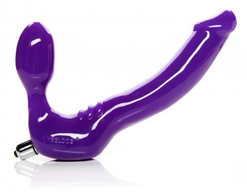 Feeldoe Vibrating Strapless Strap On Silicone Violet