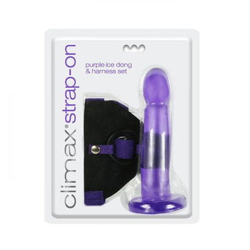 Climax Strap On Purple Ice Dong &amp; Harness Set