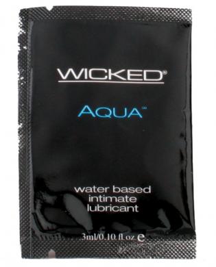 Wicked sensual care collection fragrance free 0.1 oz lubricant - aqua packette - waterbased