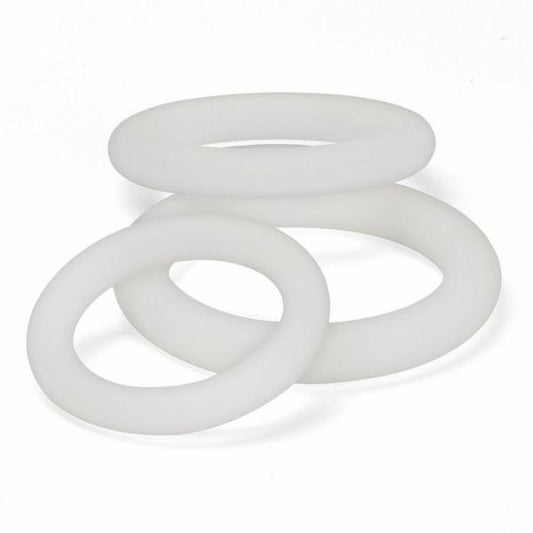 Cloud 9 Pro Sensual Silicone Cock Ring 3 Pack Clear