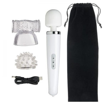 Cloud 9 Health &amp; Wellness Wand Massager Kit 30 Function White