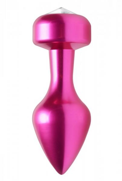 Solitaire Gem Pink Anal Plug Aluminum