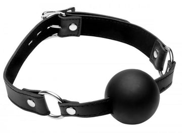 Strict XL 2 inches Silicone Ball Gag Black O/S