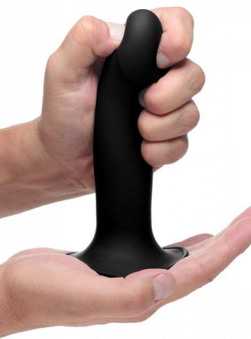 Squeeze-It Silexpan Phallic Dildo Black